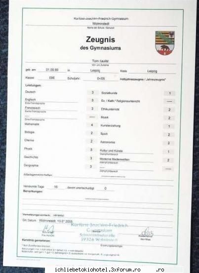 cik asteas notele lui tom:
la asta  e fisa.... notele de la scoala